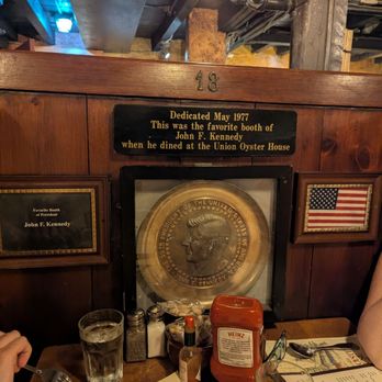 Union Oyster House - JFK booth - Seafood Near Me - Boston, Massachusetts Union Oyster House - JFK booth - Seafood Near Me - Boston, Massachusetts