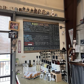 West End Distillery - a menu on the wall - Distilleries Near Me - Athens, Ohio