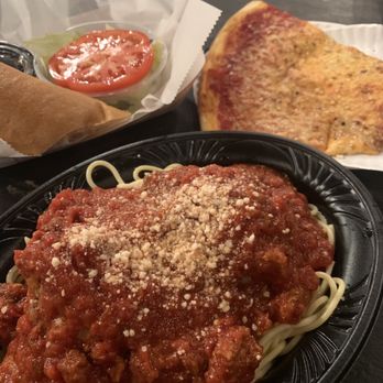Steve's Pizza - Spaghetti with meatballs and cheese pizza - Pizza Near Me - Miami, Florida