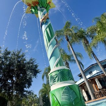 Hilton Orlando - Water feature in the family pool - Hotels Near Me - Orlando, Florida