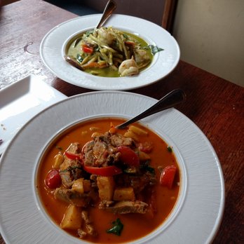 Absolute Thai Restaurant - (front) red duck curry and (back) shrimp green curry - delish! - Thai Near Me - Washington, DC, District of Columbia