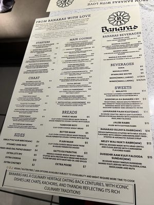 Menu photo 3 Banaras Bellevue, WA