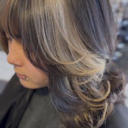 Hair From Helen - Random peek a boos. French bangs with ace framing layers