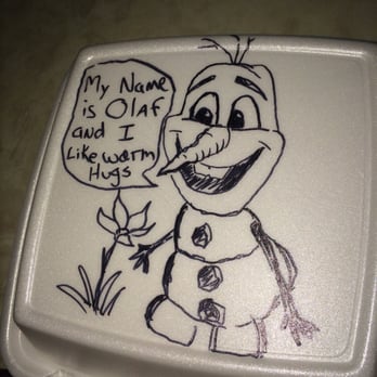 Chuy's - My bf's lovely to-go box art work !!! - Tex-Mex Near Me - Austin, Texas