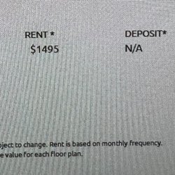 The Carlton House - Rent for 2BR is DOUBLE what is posted.  The * does not reveal the price is $2,990 for the 2BR.