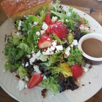 The Birch Door Cafe - Strawberry fields salad with foccacia - Breakfast & Brunch Near Me - Bellingham, Washington The Birch Door Cafe - Strawberry fields salad with foccacia - Breakfast & Brunch Near Me - Bellingham, Washington