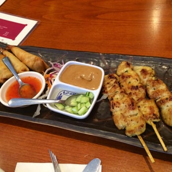Frankly Thai - shrimp roll and chicken satay - Thai Near Me - Franklin Square, New York