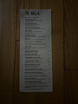 Menu photo 1 Otra San Francisco, CA Menu photo 1 Otra San Francisco, CA