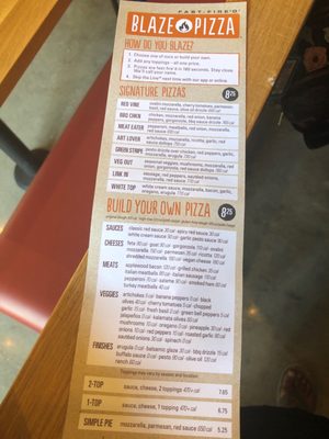 Menu photo 2 Blaze Pizza Melbourne, FL
