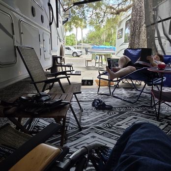 Seminole Campground - Relaxing outside the RV - Campgrounds Near Me - N Ft Myers, Florida Seminole Campground - Relaxing outside the RV - Campgrounds Near Me - N Ft Myers, Florida