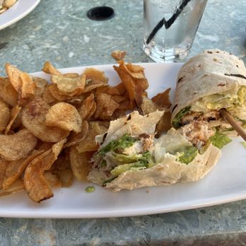 Evviva Trattoria - Chicken Caesar wrap w chips. - Italian Near Me - Hanover, Massachusetts