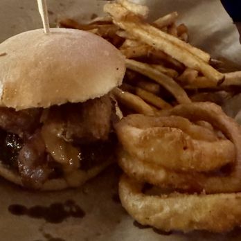 Stock & Barrel - Elvis Burger - Brisket Blend Beef + Peanut Butter + Fried Banana + Local Bacon - Burgers Near Me - Knoxville, Tennessee