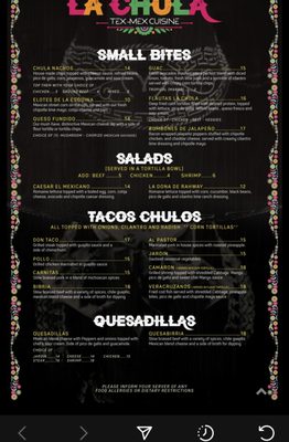 Menu photo 6 La Chula Rahway, NJ