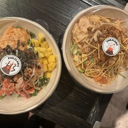 My Hawaiian Sunset Bowl and my husband's Build-A-Bowl. My Hawaiian Sunset Bowl and my husband's Build-A-Bowl.
