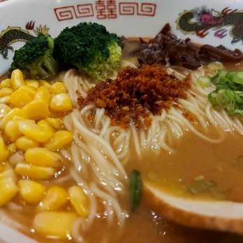 Yaraku Ramen - Ramen with corn and broccoli - Ramen Near Me - Edison, New Jersey