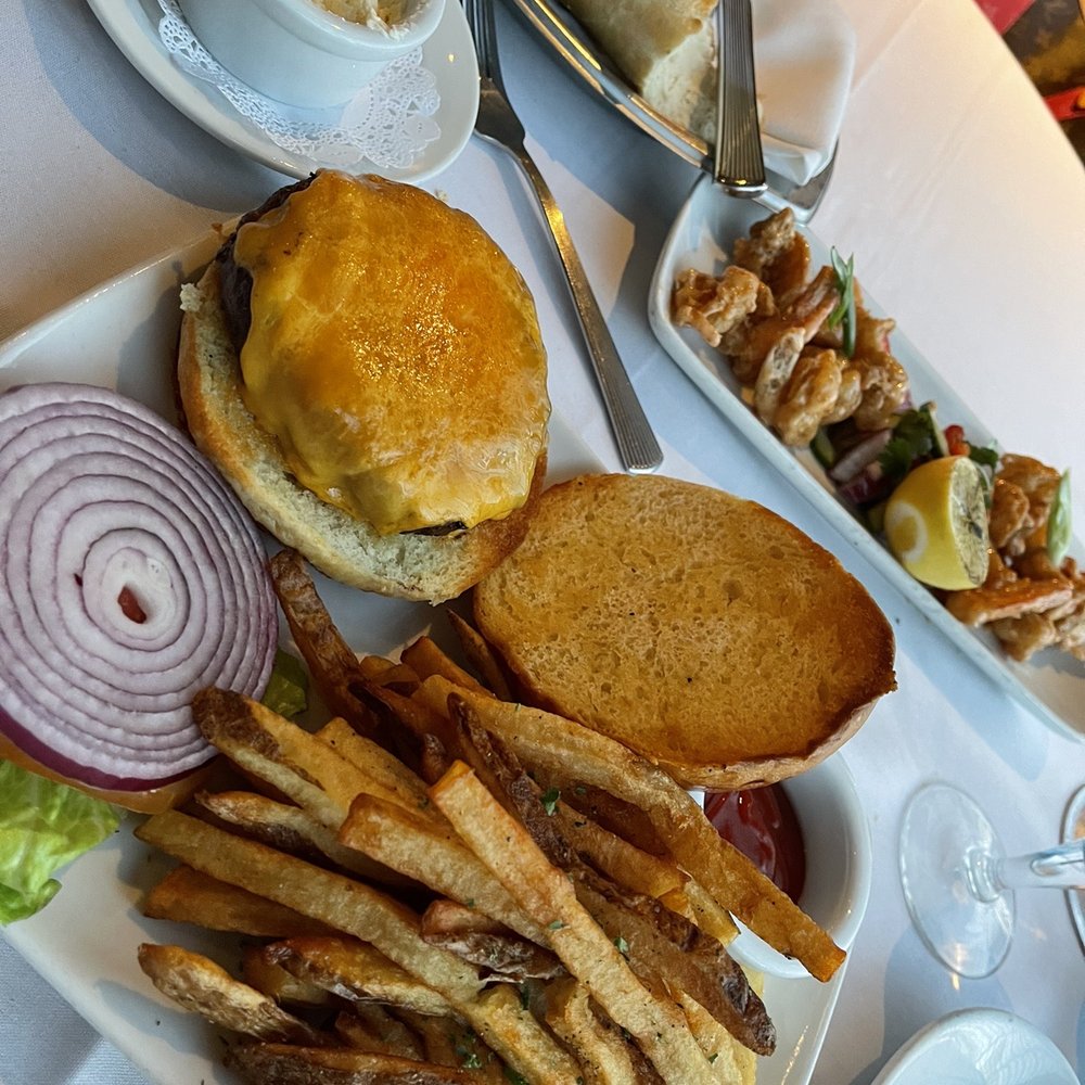 Ruth's Chris Steak House - Happy hour burger and spicy shrimp. Omg to die for - Steakhouses Near Me - Tysons Corner, Virginia Ruth's Chris Steak House - Happy hour burger and spicy shrimp. Omg to die for - Steakhouses Near Me - Tysons Corner, Virginia