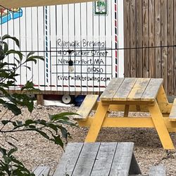 Clipper City Rail Trail & Harborwalk - Riverwalk Brewing along the rail trail . It's a shame there is no opening from trail to my favorite brewery in the North Shore