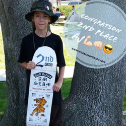 Skate Kids - Our team member AJ in 2nd place at AM slam skate contest