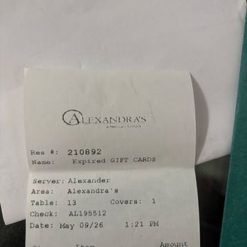 Turf Valley Resort - Receipt from Alexandria's Restaurant, Turf Valley Resort, Ellicott City, MD - Hotels Near Me - Ellicott City, Maryland Turf Valley Resort - Receipt from Alexandria's Restaurant, Turf Valley Resort, Ellicott City, MD - Hotels Near Me - Ellicott City, Maryland