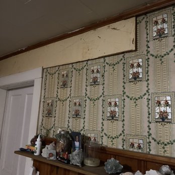 Buckeye Painting & Restoration - Acoustic board removal and original wall paper and plaster behind. - Painters Near Me Buckeye Painting & Restoration - Acoustic board removal and original wall paper and plaster behind. - Painters Near Me