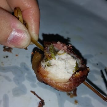 Hard Eight BBQ - An unexpected jalapeño within my bacon-wrapped chicken popper. - Barbeque Near Me - Roanoke, Texas