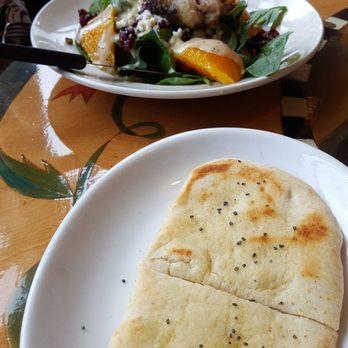 Scallions - Duck salad with naan. - New American Near Me - Saratoga Springs, New York Scallions - Duck salad with naan. - New American Near Me - Saratoga Springs, New York