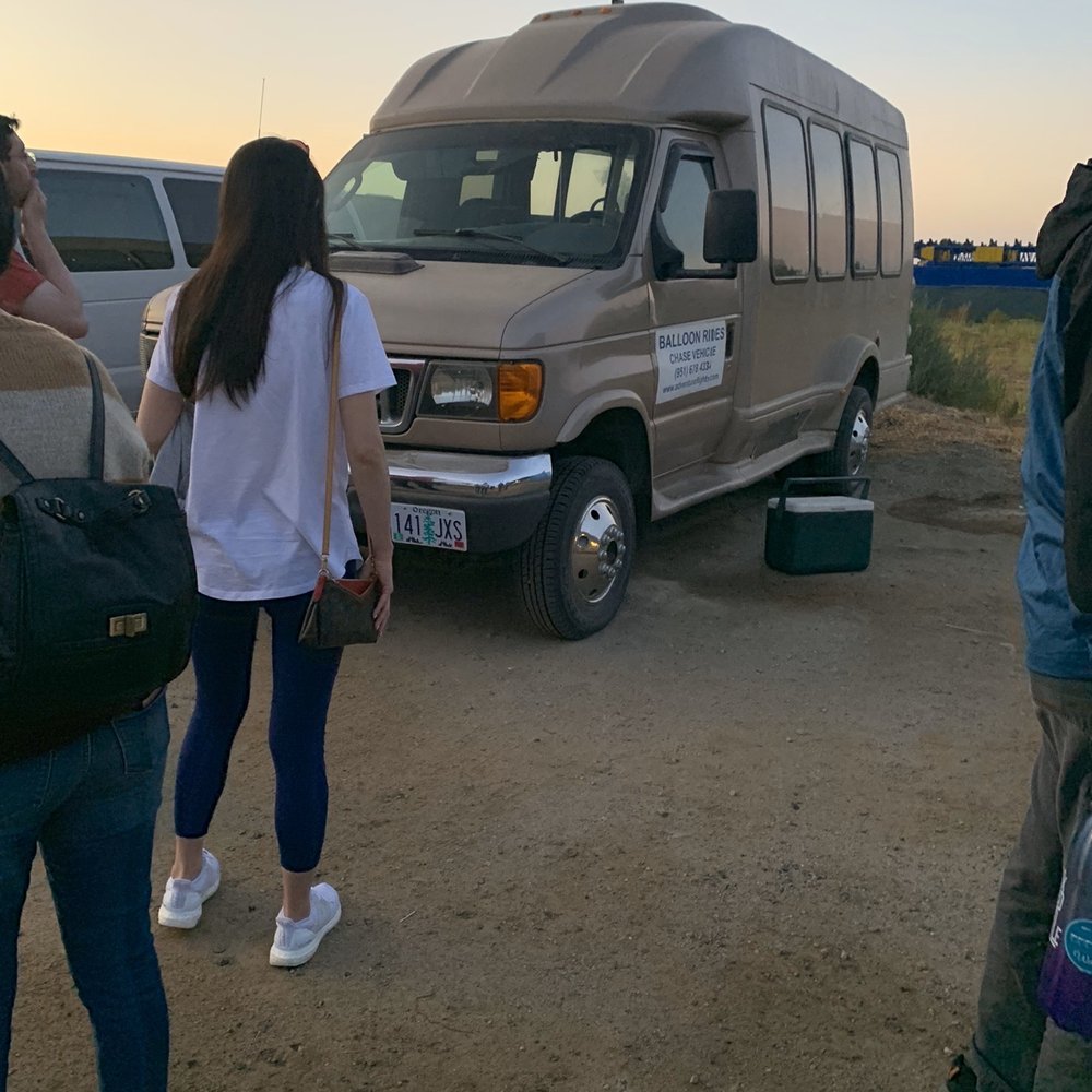 The van that takes you to the balloon and back The van that takes you to the balloon and back