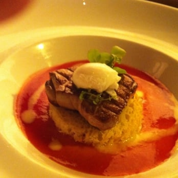 Charleston - Brioche foie GRAS topped quail egg...heavenly - New American Near Me - Baltimore, Maryland