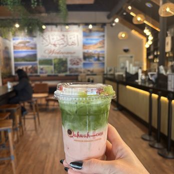Qahwah House - Iced strawberry matcha - Bakeries Near Me - MckInney, Texas Qahwah House - Iced strawberry matcha - Bakeries Near Me - MckInney, Texas