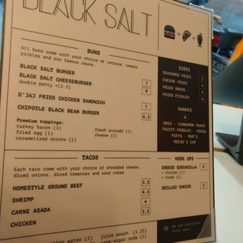Black Salt Kitchen - Menu - Burgers Near Me - Blacksburg, Virginia Black Salt Kitchen - Menu - Burgers Near Me - Blacksburg, Virginia