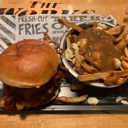 Burger and poutine