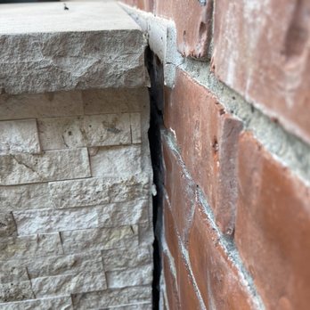 America's Swimming Pool - This shows how it has pulled away from the brick of our house and caused damage to the house! - Pool Cleaners Near Me - Dallas, Texas America's Swimming Pool - This shows how it has pulled away from the brick of our house and caused damage to the house! - Pool Cleaners Near Me - Dallas, Texas