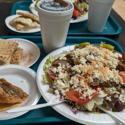 Athens Grecian Delight - Large Greek Salad, baklava and drink
