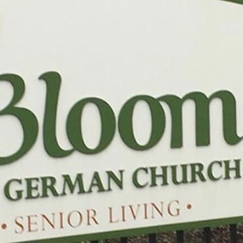 Bloom at German Church - Bloom sign by drive on German Church - Assisted Living Facilities Near Me - Cumberland, Indiana Bloom at German Church - Bloom sign by drive on German Church - Assisted Living Facilities Near Me - Cumberland, Indiana