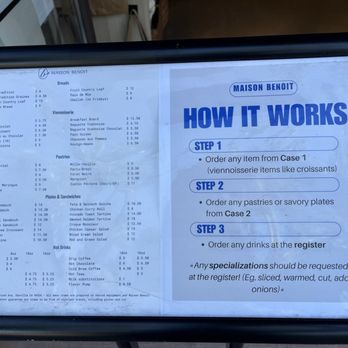 Maison Benoit - Menu and cafe ordering instruction - Patisserie/Cake Shop Near Me - Danville, California