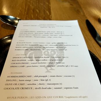 Rooster & Owl - Menu from April 2024 - New American Near Me - Washington, DC, District of Columbia