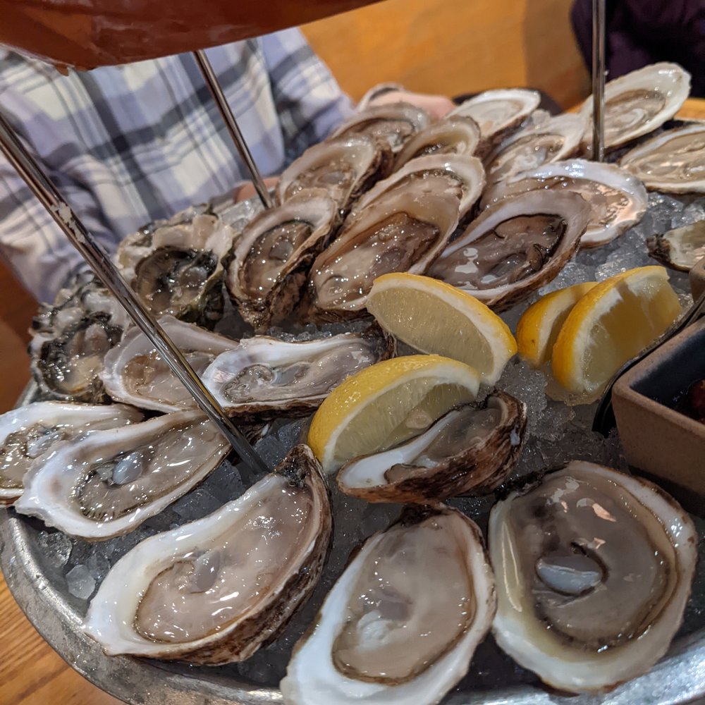 All the oysters are at the bottom. Seafood tower has 12 oysters, I added 12 more with "Made in Canada 1", so 24 in total. All the oysters are at the bottom. Seafood tower has 12 oysters, I added 12 more with "Made in Canada 1", so 24 in total.