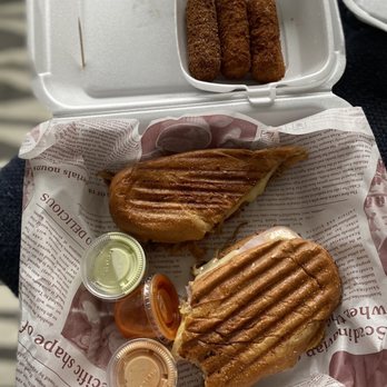 El Guajiro Cubano - Kid's Cuban sandwich, croquetas, assortment of their sauces - Cuban Near Me - Saugus, Massachusetts El Guajiro Cubano - Kid's Cuban sandwich, croquetas, assortment of their sauces - Cuban Near Me - Saugus, Massachusetts