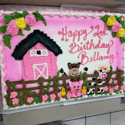 Farm Animal B-Day Cake!
