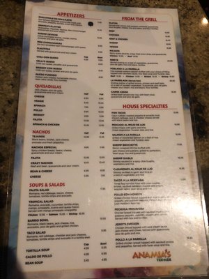 Menu photo 5 Anamia's Tex Mex Flower Mound, TX