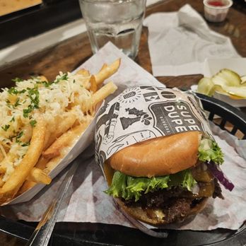The Bird - Garlic fries, super burger and side of pickles - Chicken Shop Near Me - San Francisco, California The Bird - Garlic fries, super burger and side of pickles - Chicken Shop Near Me - San Francisco, California
