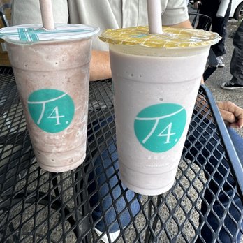 T4 - Vancouver - two drinks on a table - Bubble Tea Near Me - Vancouver, Washington