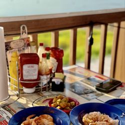 Hunt's Oyster Bar - Boiled Shrimp. Perfectly spiced and even more perfectly cooked!! Butter on the side