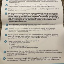 Tulsa Endodontic Associates - Very nice instructions