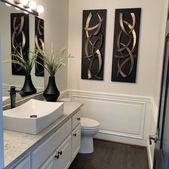 EA Pro Painters - Half bath AFTER. The got rid of the blue sky and wilderness scene on the walls. - Painters Near Me - Bellevue, Washington