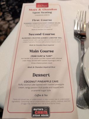 Menu photo 1 Ruth's Chris Steak House El Paso, TX Menu photo 1 Ruth's Chris Steak House El Paso, TX