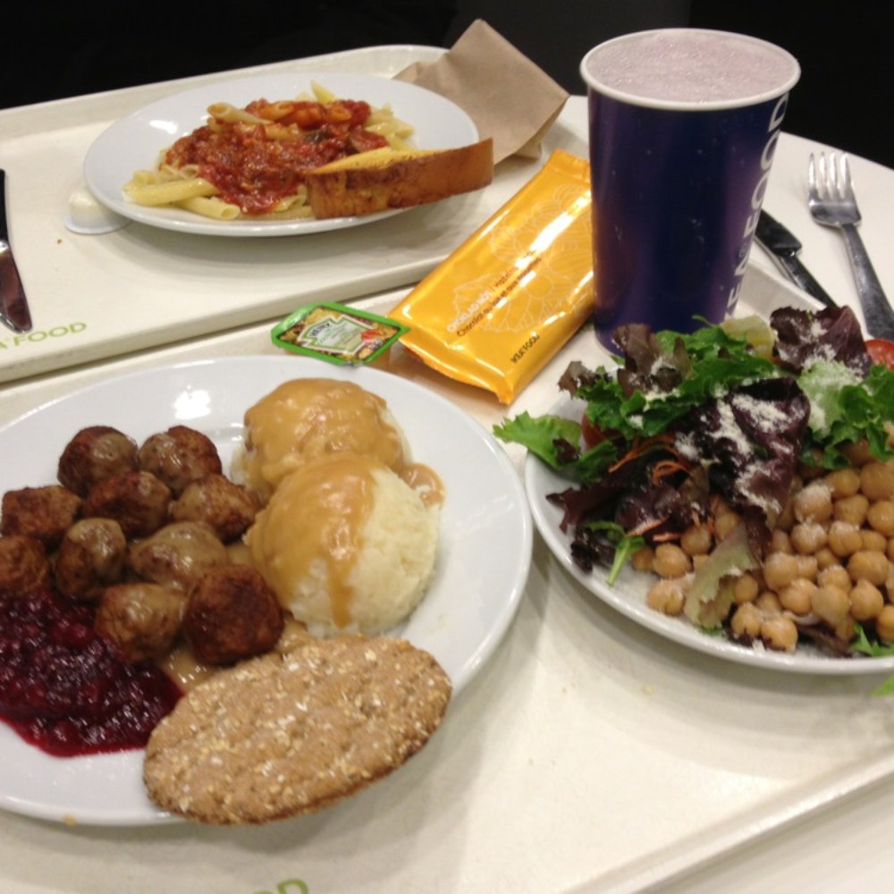 IKEA Calgary - Meatballs, salad and a pop for $4.99, throw in a $0.99 chocolate bar and you've got a feast on the cheap! - Furniture Stores Near Me - Calgary, Alberta IKEA Calgary - Meatballs, salad and a pop for $4.99, throw in a $0.99 chocolate bar and you've got a feast on the cheap! - Furniture Stores Near Me - Calgary, Alberta