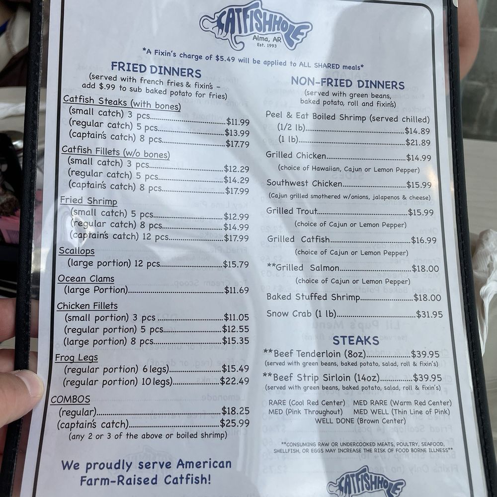 Catfish Hole Alma - Menu - Fish & Chips Near Me - Alma, Arkansas Catfish Hole Alma - Menu - Fish & Chips Near Me - Alma, Arkansas