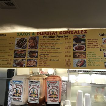 Tacos & Pupusas Gonzalez - Menu - Salvadoran Near Me - Tulsa, Oklahoma
