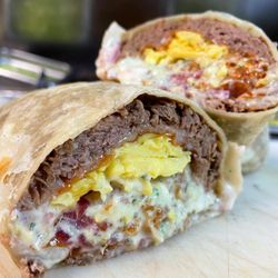 The Flying Stove - Braised Beef Breakfast Burrito